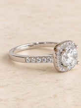Aurelia Cushion Ring – rhodium plated 925 sterling silver ring for women, image 2