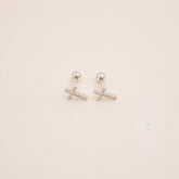 Cross Barbell Earrings