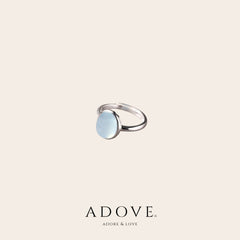 Oval Moon Stone Adjustable Ring