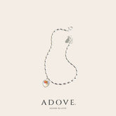 Moon Heart Oval Beads Bracelet