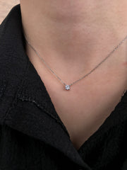 Myra Solitaire Sterling Silver Necklace