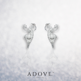 Christmas Theme Elegant Reindeer Stud Earrings