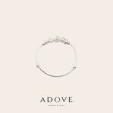 S999 足银小花花转运手镯 Pure Silver Lucky Flowers Bangle