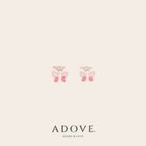 Dainty Pink Butterflies Stud Earrings