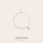 Adove Kimana Dual Chain Bracelet – rhodium plated 925 sterling silver bracelet