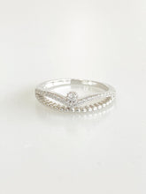 Adove Ellie Elegance Tiara Ring – rhodium plated 925 sterling silver ring for women
