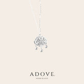 Fia White Jade Necklace – rhodium plated 925 sterling silver pendant necklace, image 3