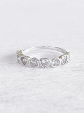 Adove Eveline Heart Row Ring – 925 sterling silver ring for women