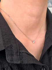 Myra Solitaire Sterling Silver Necklace