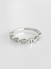 Adove Roulis Chain Link Ring – rhodium plated 925 sterling silver ring for women