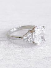 Elizabeth Oval Solitaire Ring – rhodium plated 925 sterling silver ring for women, image 2