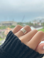 Flat 999 Plain Ring 8mm N