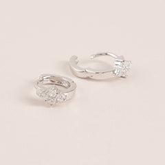 Dainty Diamante Huggies Earrings