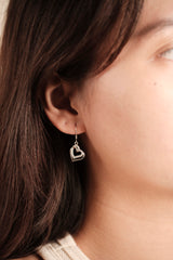 Twin Hearts Drop Earrings