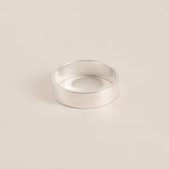 Flat 999 Plain Ring 6mm N