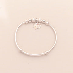 S990 Adjustable Dangling Kitty Baby Bangle