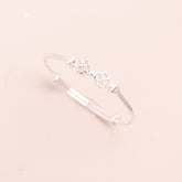 S990 Adjustable Lucky Clovers Bangle