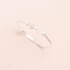S990 Adjustable Lucky Clovers Bangle