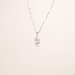 Shiny Fish Bone Necklace