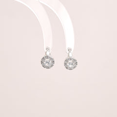 Round Diamanté Huggies Earrings (11mm)
