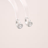 Round Diamanté Huggies Earrings (11mm)
