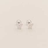 Fluttering Butterfly Barbell Earrings