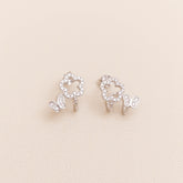 Daisies and Butterflies Stud Earrings