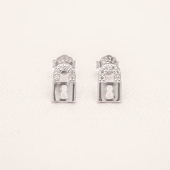 Dainty Lock Earrings