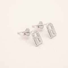Dainty Lock Earrings