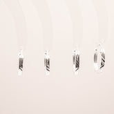 Diamond Cuts Hoop Earrings (Thick)