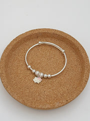 S990 Adjustable Dangling Kitty Baby Bangle