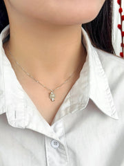 S925 "He Tian Jade" Flower Snake Necklace