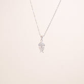Shiny Fish Bone Necklace