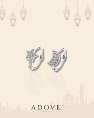 Moon & Star Huggie Earrings