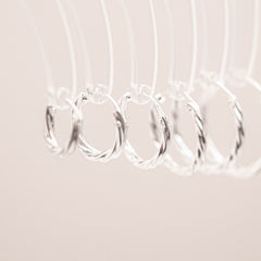 Spiral Cut Hoop Earrings