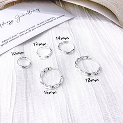 Spiral Cut Hoop Earrings