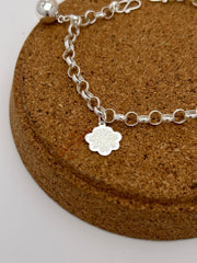 4.0mm Safe & Sunflower with Large Bells Baby Anklet / Bracelet