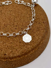 4.0mm Safe & Sunflower with Large Bells Baby Anklet / Bracelet