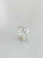Lumina Moissanite Ring – rhodium plated 925 sterling silver moissanite ring, image 2