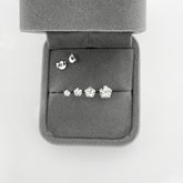 White Flower Stud Earrings