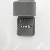 White Flower Stud Earrings