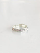 Adove Aurelie Lined Band Ring – 925 sterling silver ring for women, front view