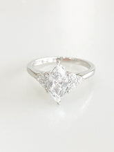 Adove Arielle Marquise Solitaire Ring – rhodium plated 925 sterling silver ring for women