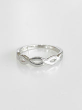 Adove Mirelle Infinity Twist Ring – rhodium plated 925 sterling silver ring for women