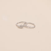 Adove Payton Couple Ring – rhodium plated 925 sterling silver couple ring