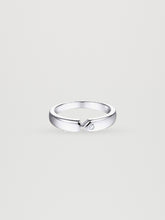 Adove Enola Knot Ring – rhodium plated 925 sterling silver ring for women with cubic zirconia, front view