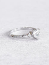 Odette Heart Cluster Ring – rhodium plated 925 sterling silver ring for women, image 2