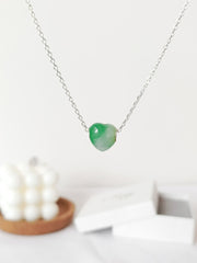 Heart / Round Jade Necklace Set
