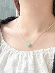 Heart / Round Jade Necklace Set