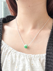 Heart / Round Jade Necklace Set